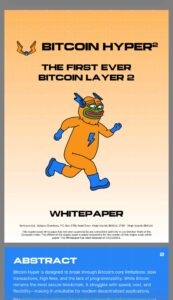 Analise o whitepaper do Bitcoin Hyper - possível lançamento na binance