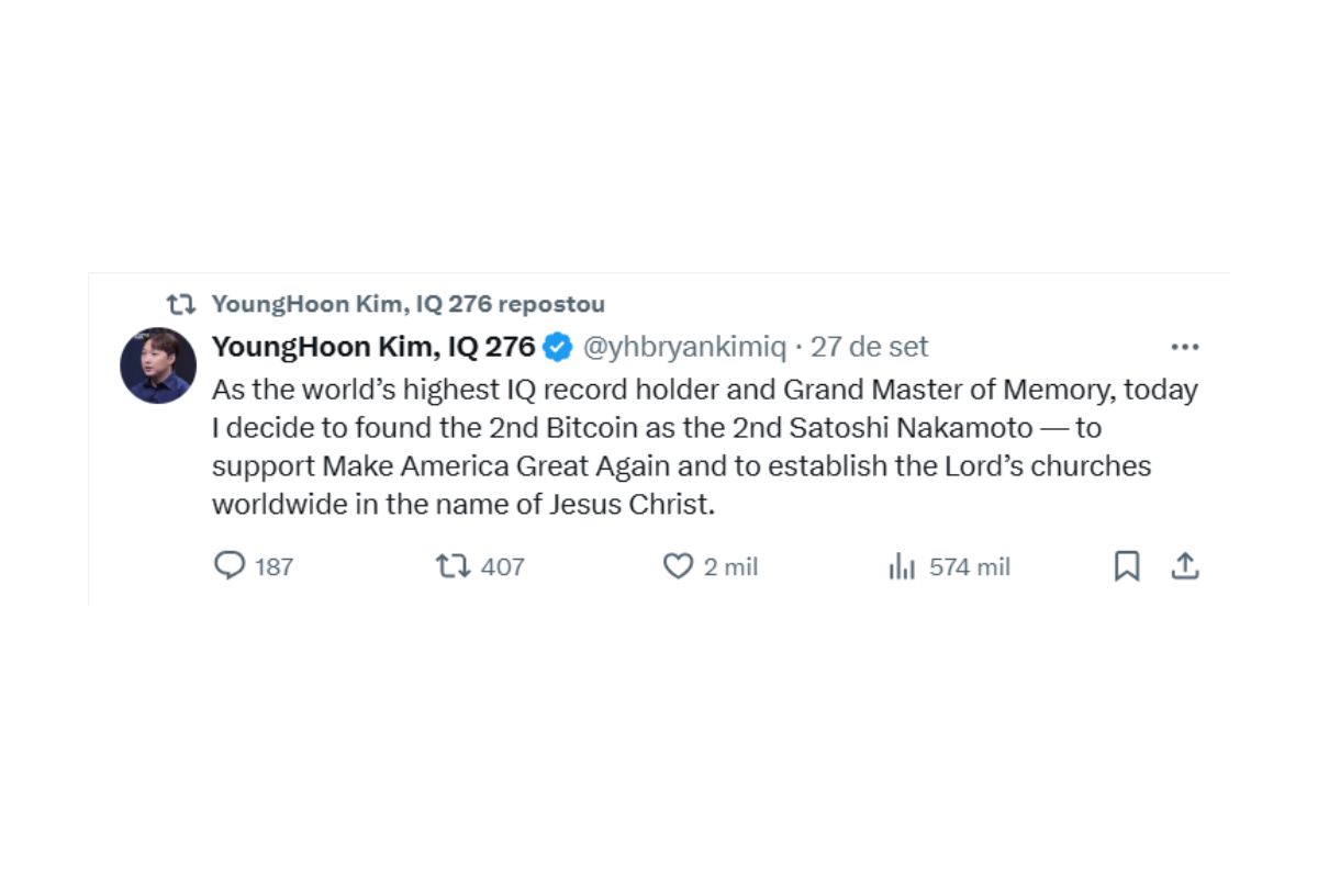 Homem com maior QI o mundo aposta tudo no Bitcoin