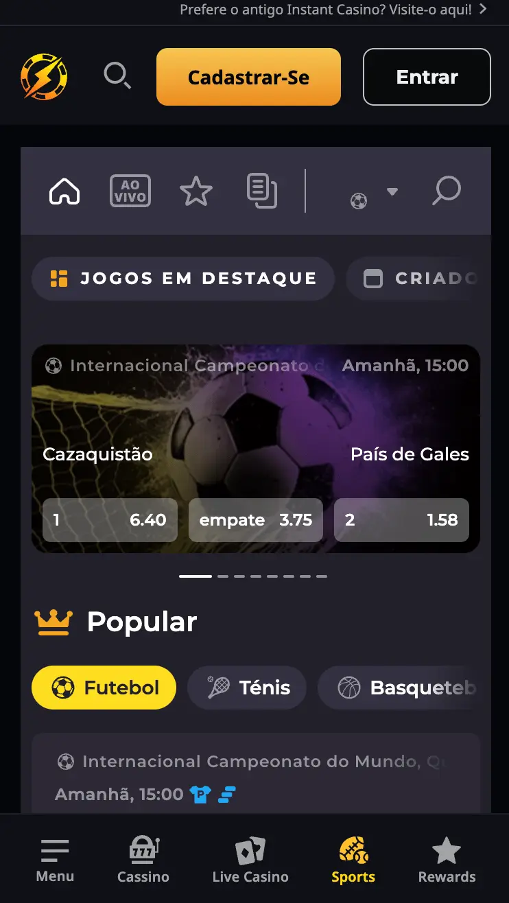 Casas de Apostas com Criptomoedas em Portugal - Instant Casino - Coinspeaker