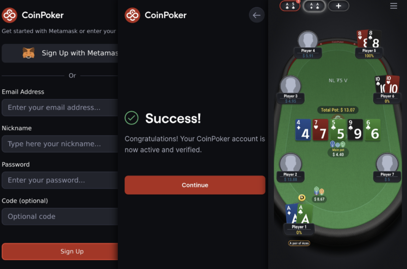 cadastro coinpoker