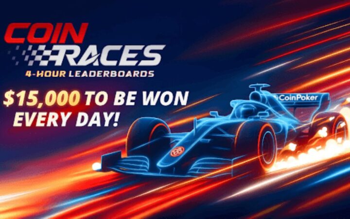 CoinPoker anuncia CoinRaces de US$ 15.000 como promoção permanente