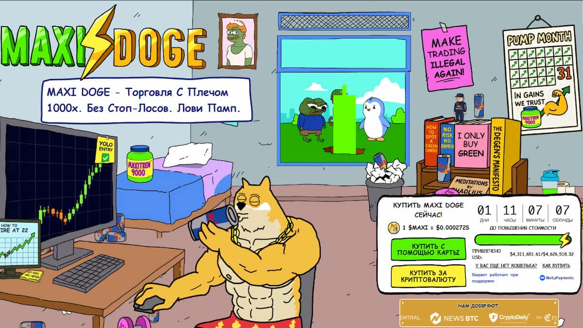 Скриншот пресейла Maxi Doge