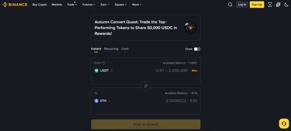binance dönüştürme aracı