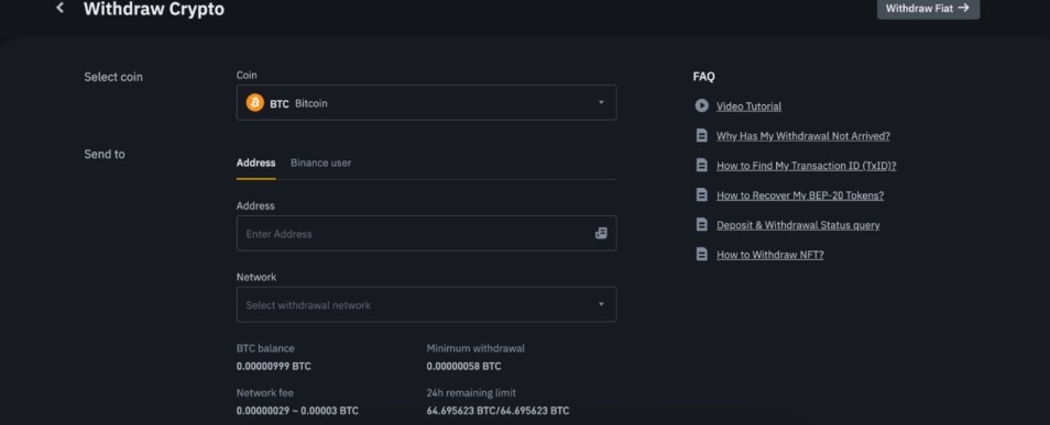 binance incelemesi-coin satma ve para çekme