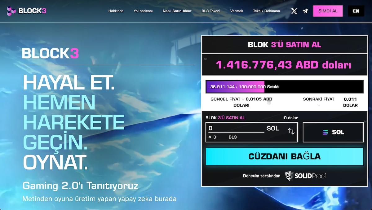 Ön satış coin Block3