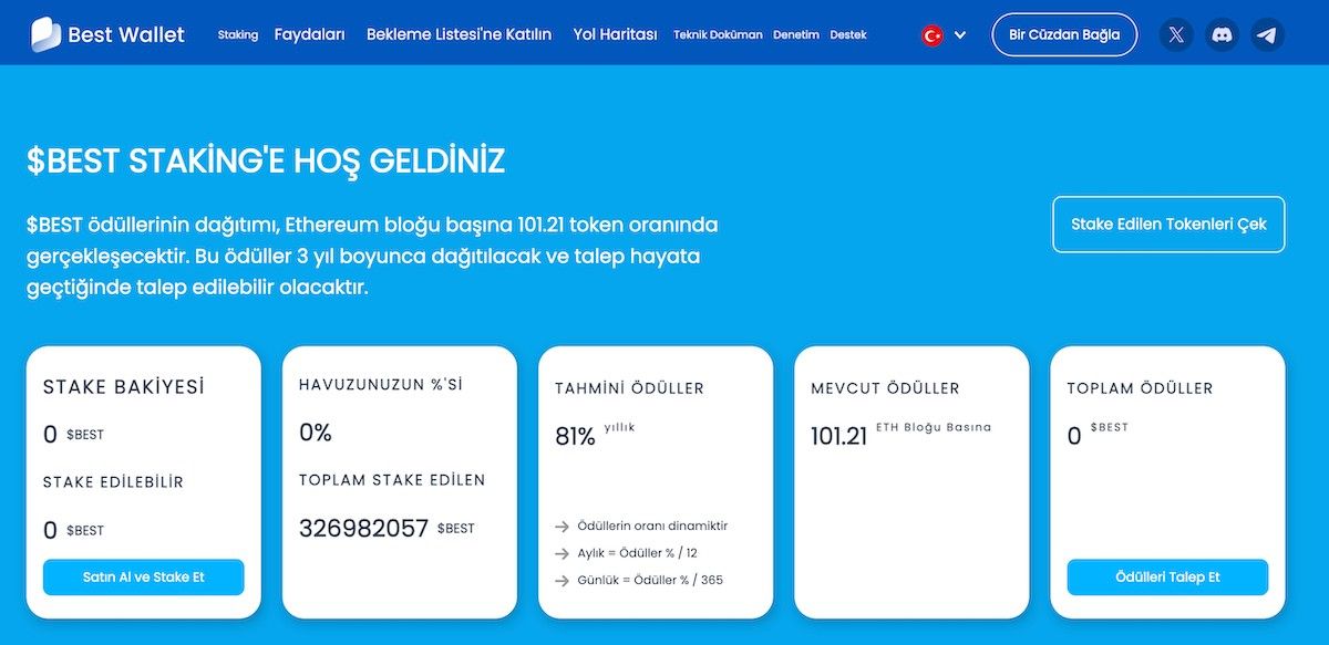 Best Wallet Token Staking APY