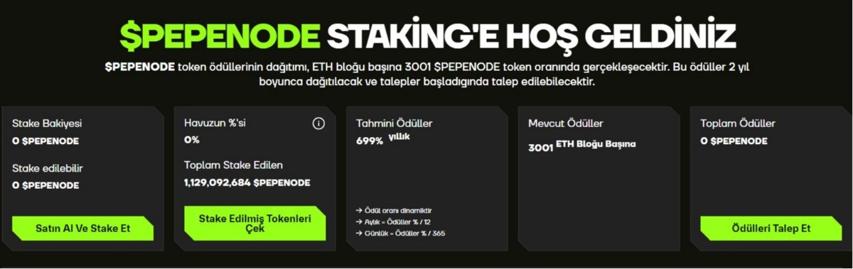 PepeNode staking hoşgeldiniz