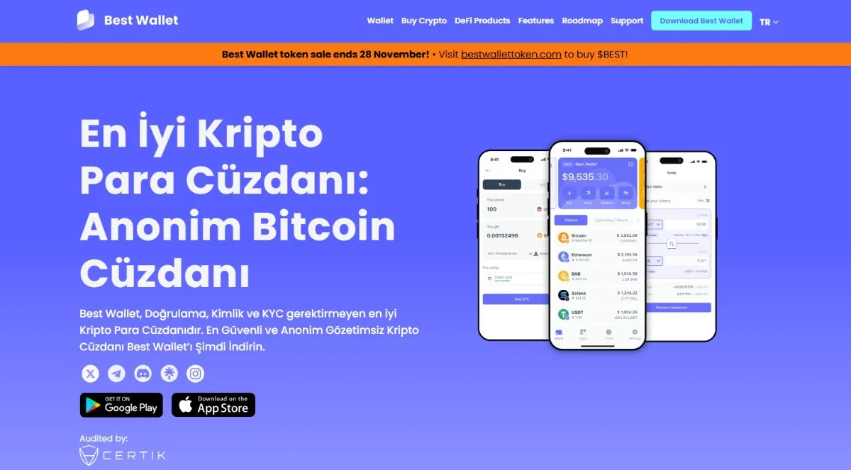 Best Wallet – Genel Olarak En İyi Kripto Borsaları Arasında Öne çıkan Seçenek
