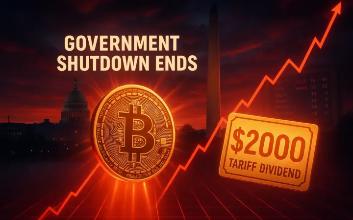 Bitcoin’de Ralli İhtimali! ABD Kapanışının Sona Ermesi ve Trump’ın 2.000 Dolarlık ‘Tarife Temettüsü’ Planı Etkisi