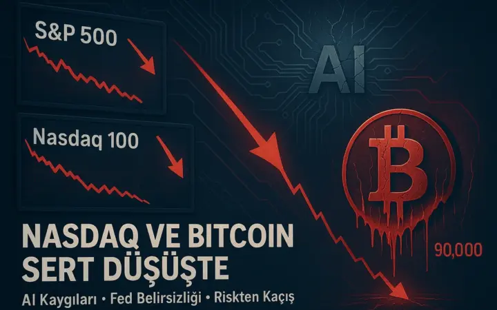 Nasdaq 100 ve Bitcoin Düşüşte: Yapay Zekâ ve Fed Kaygıları Piyasayı Vuruyor