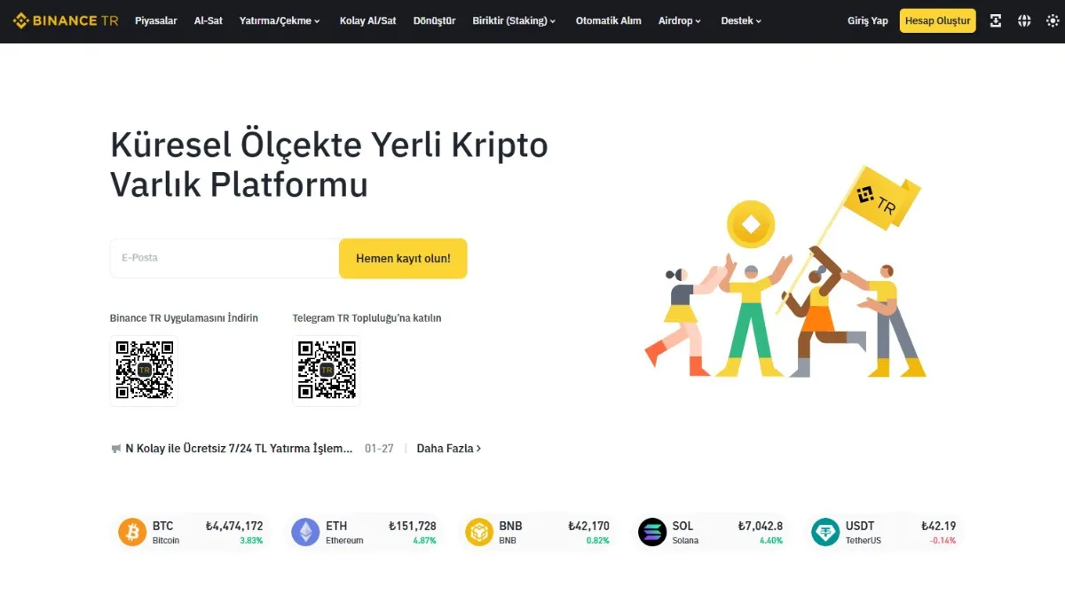Binance – Türkçe Dil Destekli En İyi Borsa