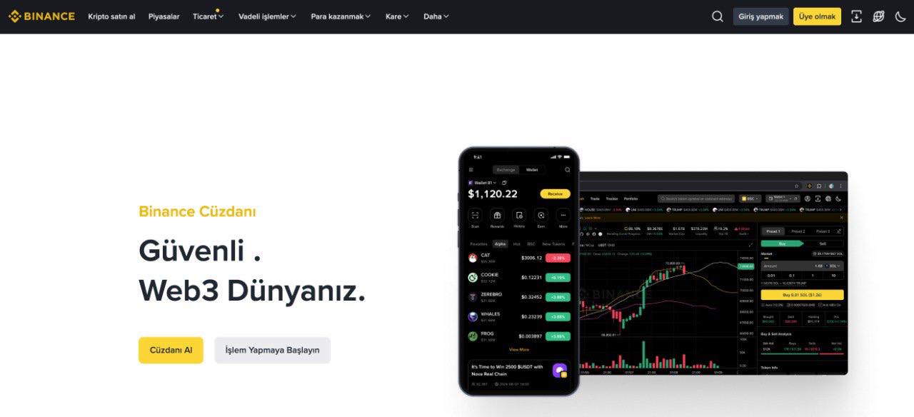 binance kripto web cüzdan