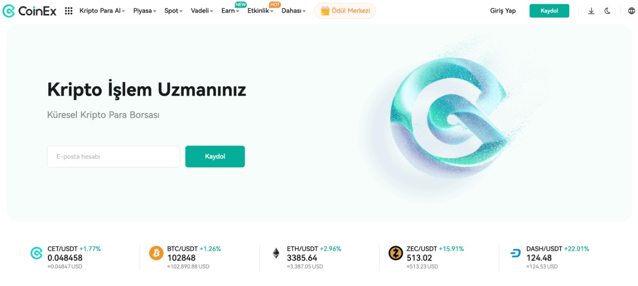 coinex - kayıt olunca para veren uygulamalar