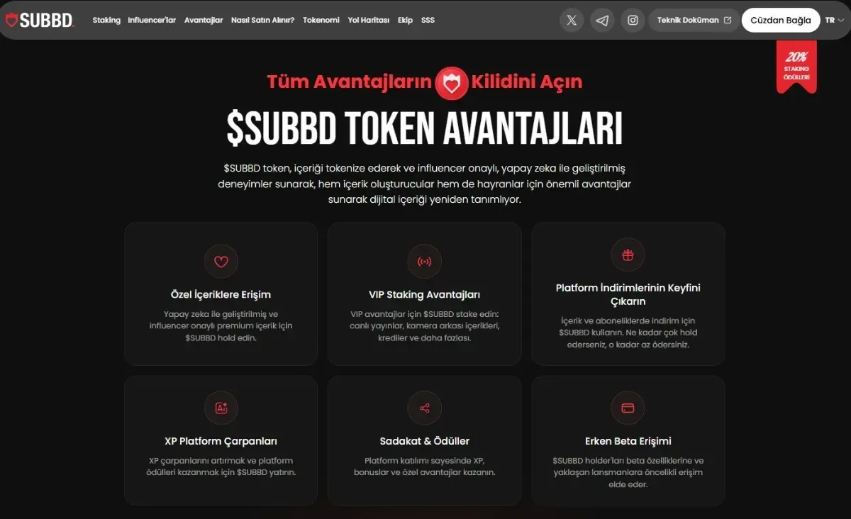 SUBBD satın alarak Ekosistem Ayrıcalıklarını Açın