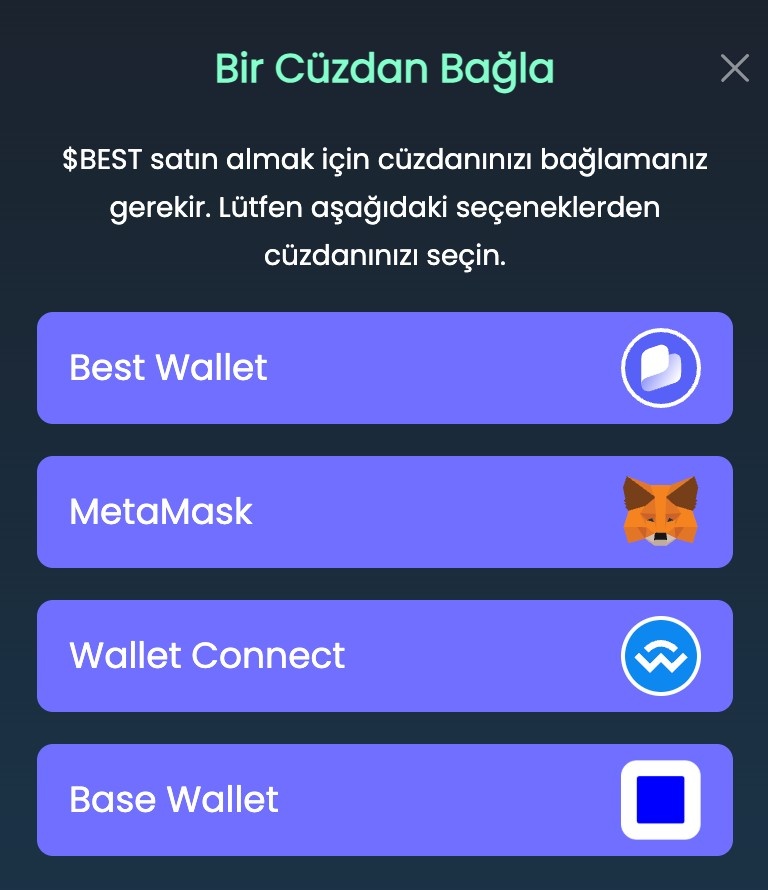 Cüzdanınızı bağlayın