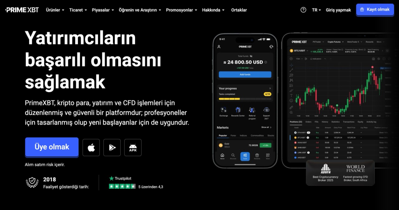 primexbt - en iyi kripto borsası
