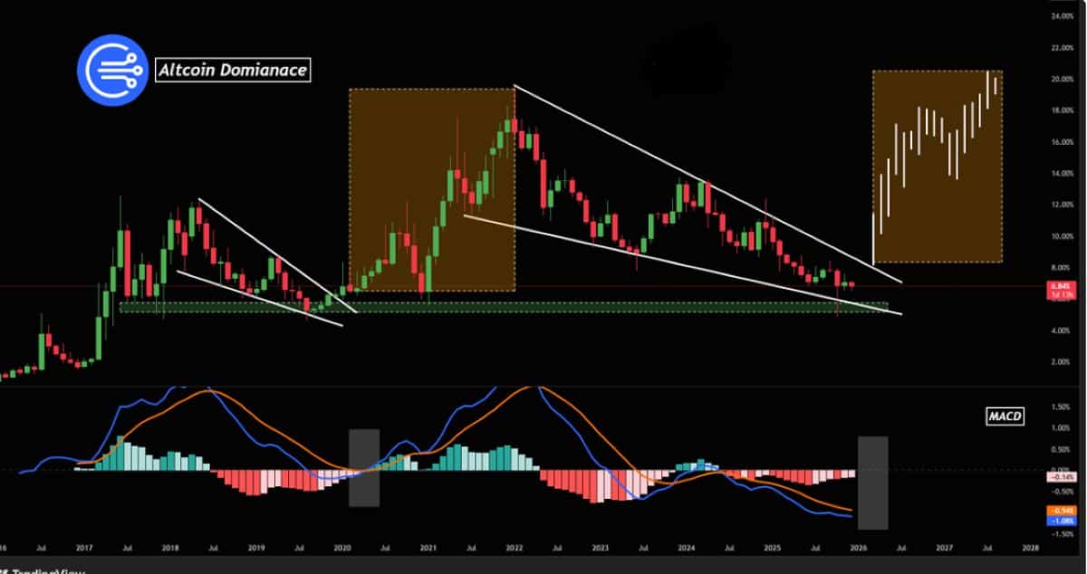 altcoin dominansı grafiği