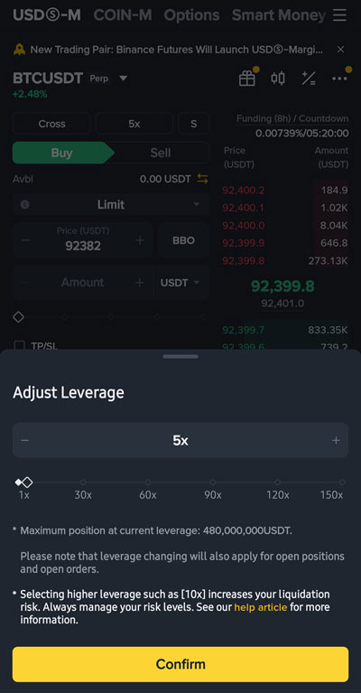 Binance kaldıraçlı işlem ayarlama