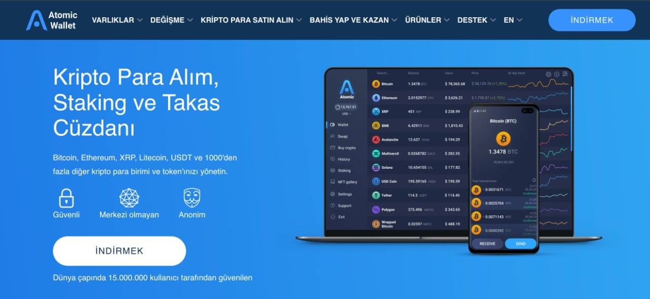 atomic wallet - en iyi kripto cüzdan