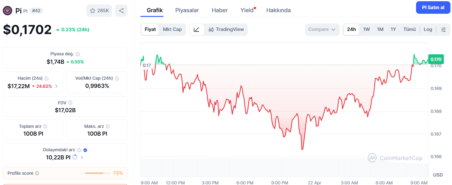 Pi Coin Fiyat Görünümü