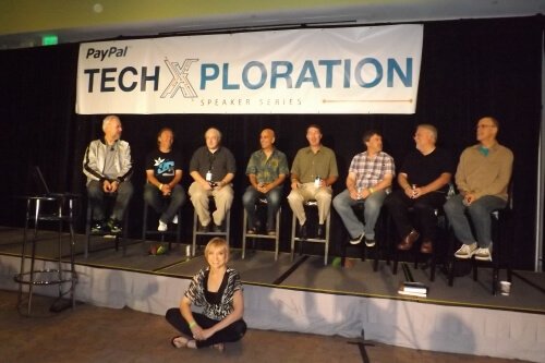 The event included employees of PayPal and eBay and was intended to introduce people to the concepts and technology behind bitcoin. Photo: PapiTv