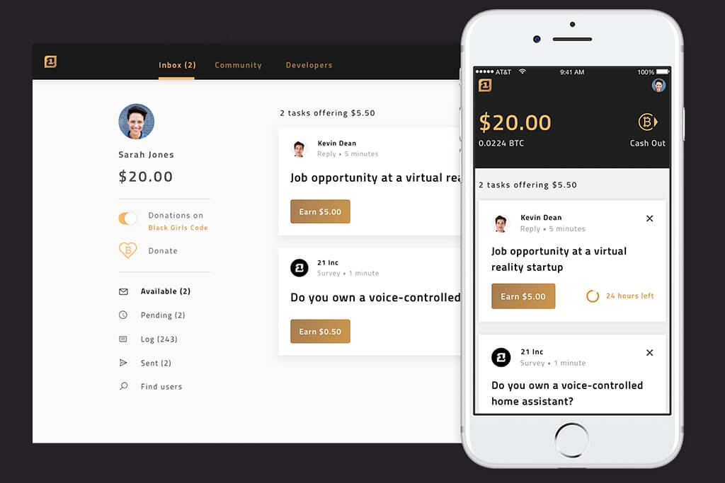 Bitcoin Startup 21 Inc Officially !   Launches Lists To Let Users Earn - 