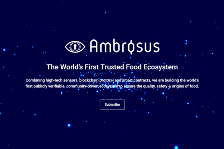 The Trusted Food Ecosystem Ambrosus Announces ICO to Comprehensively Monitor the Quality of Our Food