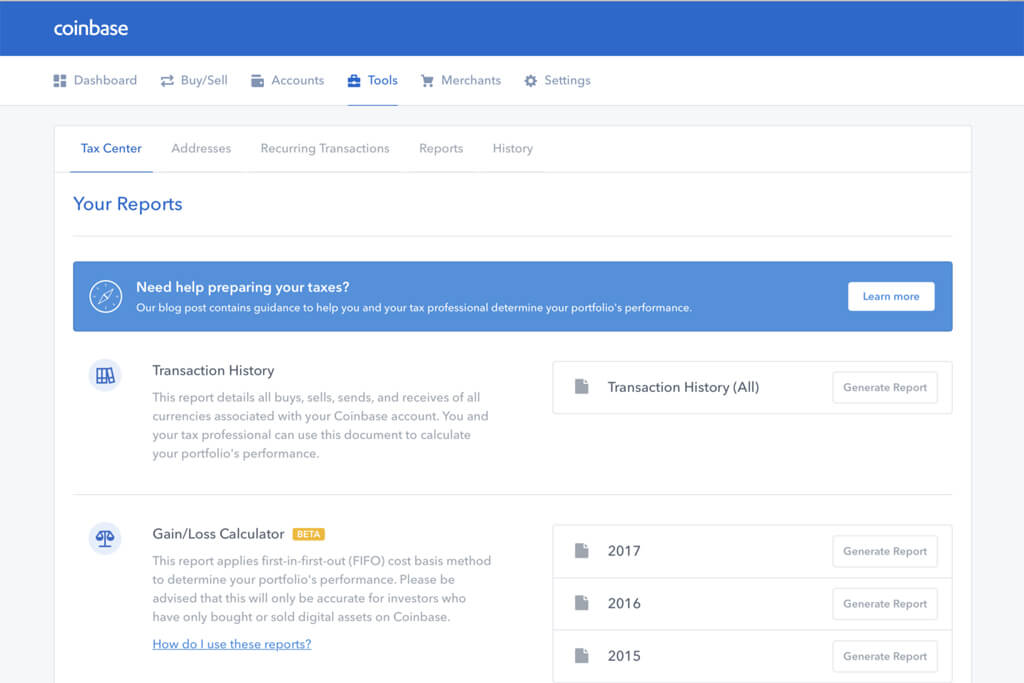 Coinbase Launches Cryptocurrency Tax Calculator for U.S. Customers