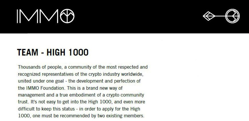 Leaked Details of IMMO: Intrinsic Value, Trust, 'High 1000' Team