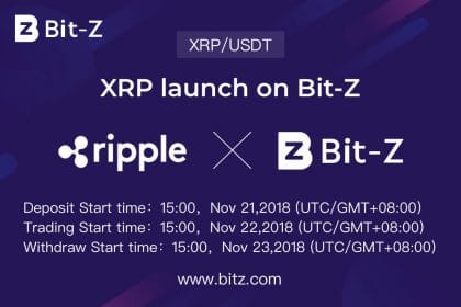 Hong Kong-based Crypto Exchange Bit-Z Lists XRP, Allows XRP-USD Trading Pair