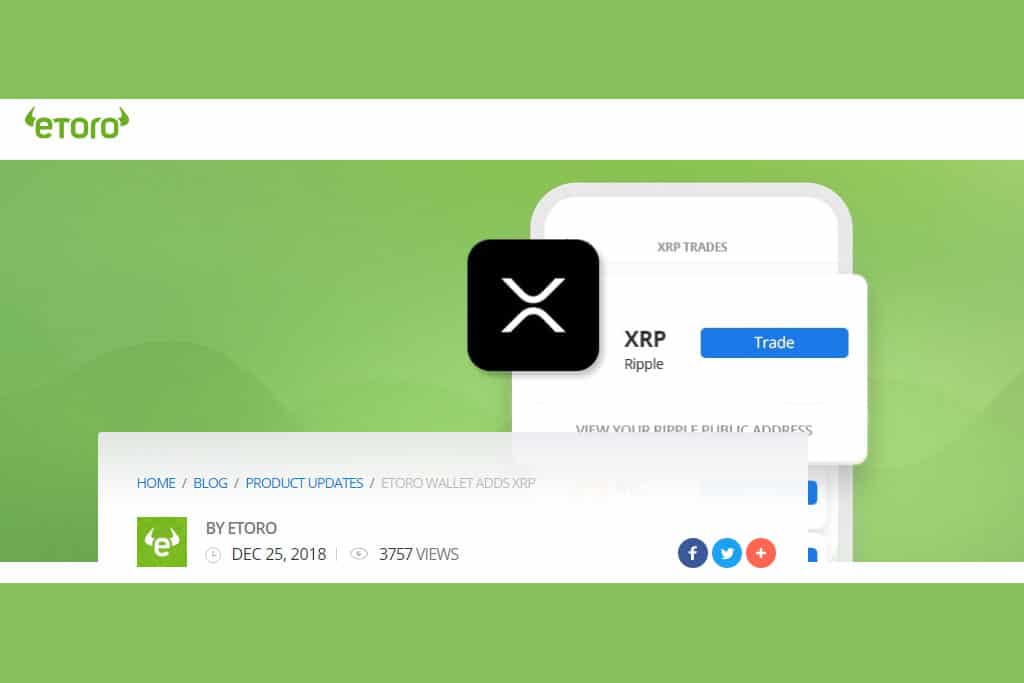 Leading Brokerage Company eToro Adds XRP, Provokes Criticism Among Crypto Community