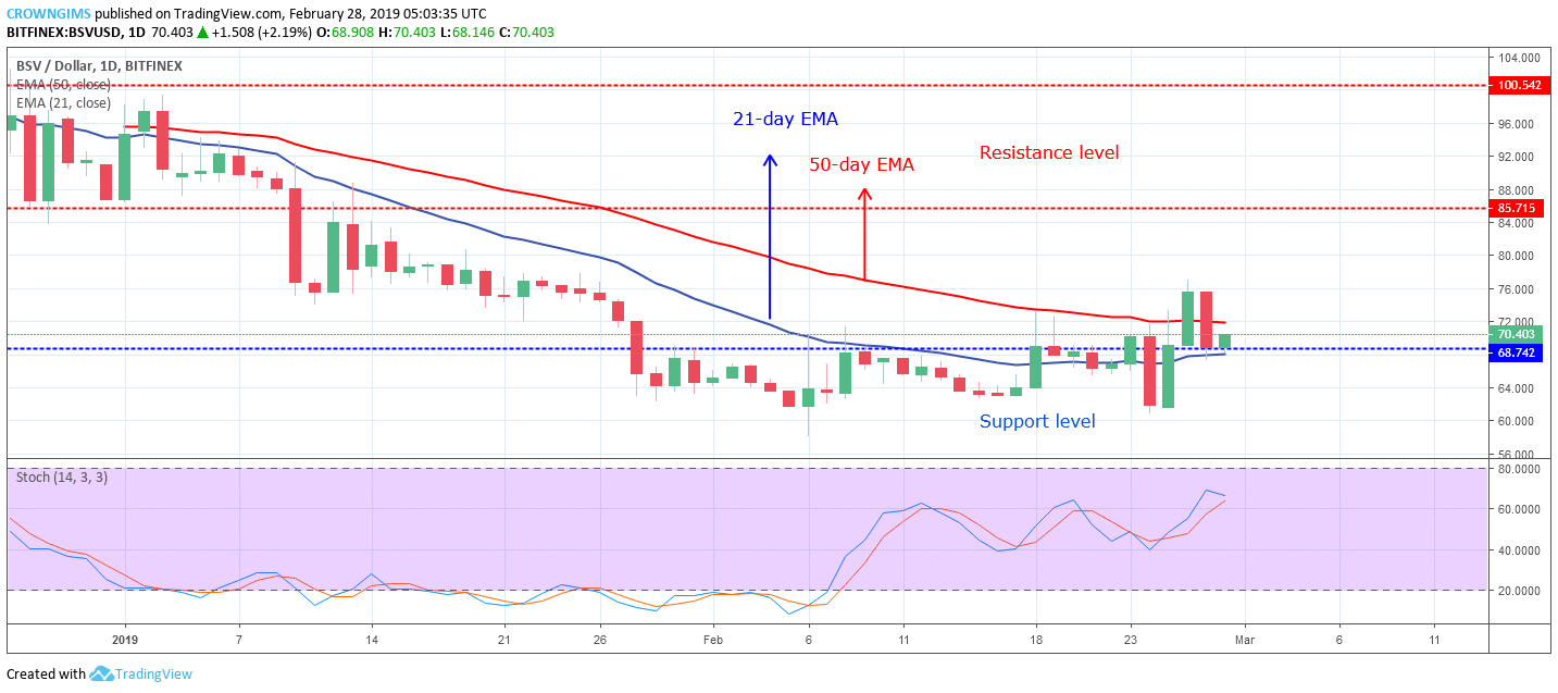 Bitcoin SV Price Analysis: Bitcoin SV/USD Trends of February 28–March 06, 2019