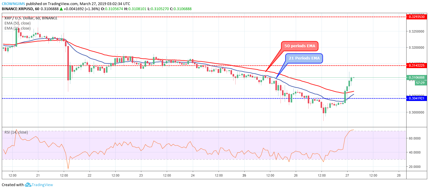 XRP Price Analysis: XRP/USD Rises to Break Up the $0.31 Price Level