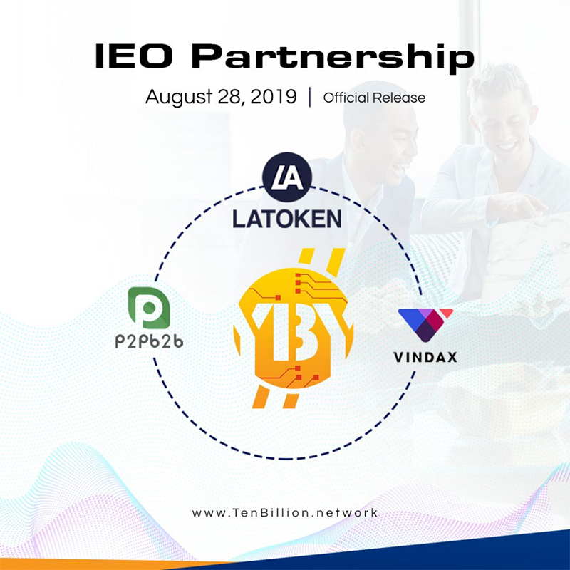 Announcing Ten Billion Coin’s 3rd Partnership and 3 IEO Listing, Beginning 28th August