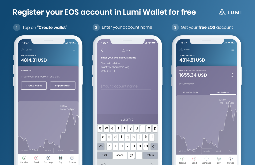 EOS Wallet Lumi Now Supports EOSDT and NUT