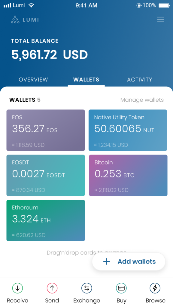 EOS Wallet Lumi Now Supports EOSDT and NUT