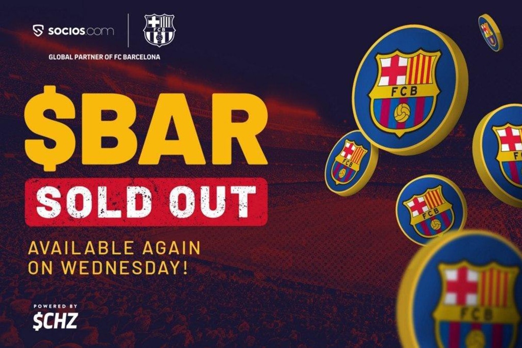 FC Barcelona Completes $1.3M Token Sale in 2 Hours on Chiliz and Socios Platforms