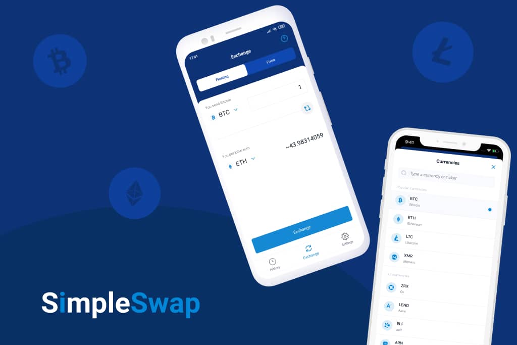 SimpleSwap Released a Mobile App for Cryptocurrency Exchanges