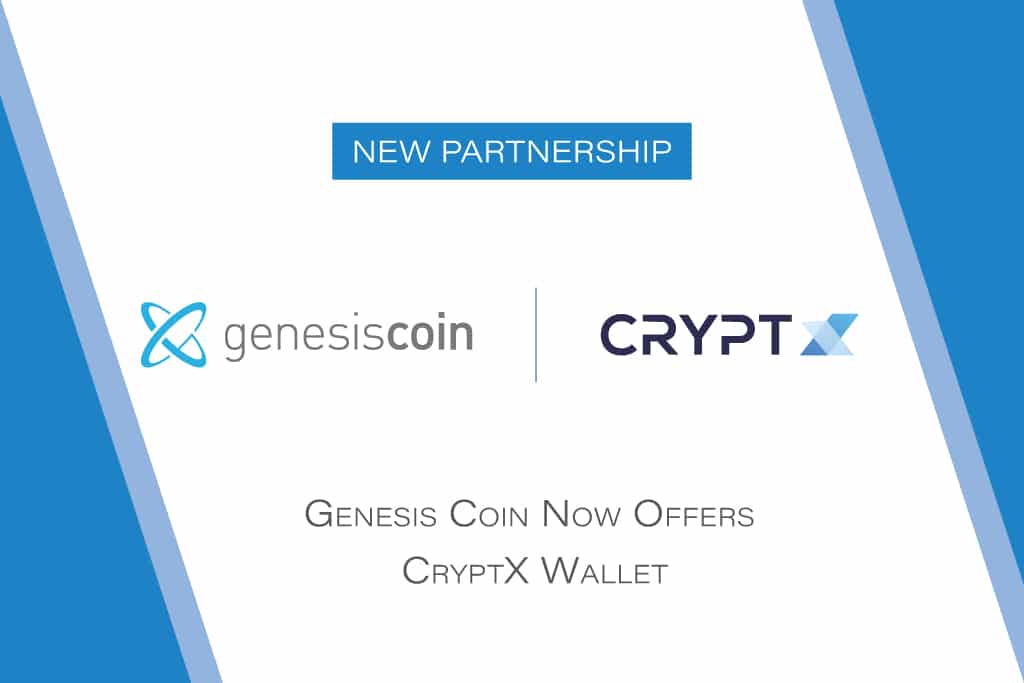 Genesis Coin Now Offers CryptX Wallet Option