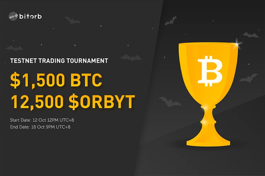 Cryptocurrency Derivatives Exchange BitOrb Launches Testnet Trading Tournament with Rewards in Bitcoin and ORBYT tokens