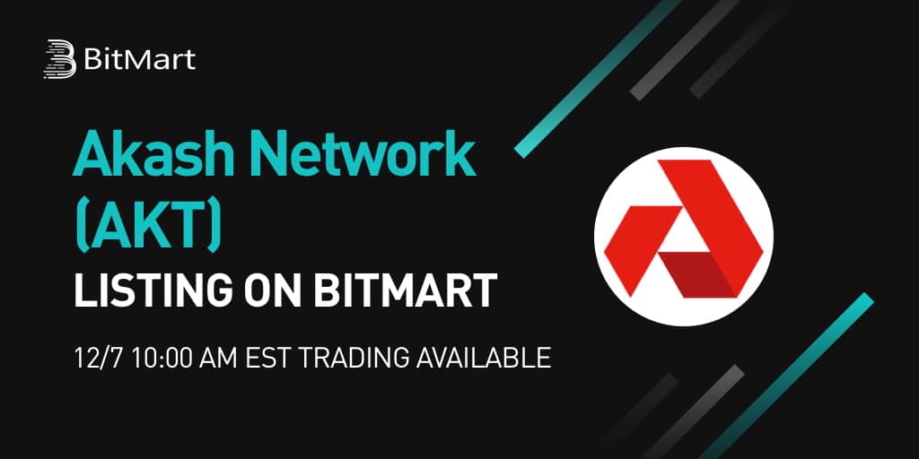 Akash Network, the World’s First Decentralized Cloud Computing Marketplace for DeFi, to List on BitMart