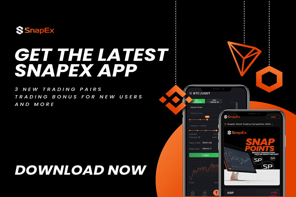 SnapEx Adds LINK, BNB and TRX Alongside Sign-up Bonus on a Sleek New App