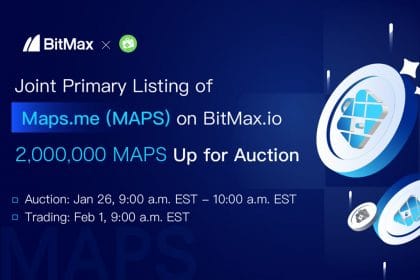 BitMax.io Announces the Joint Primary Listing & Auction of Maps.me (MAPS)