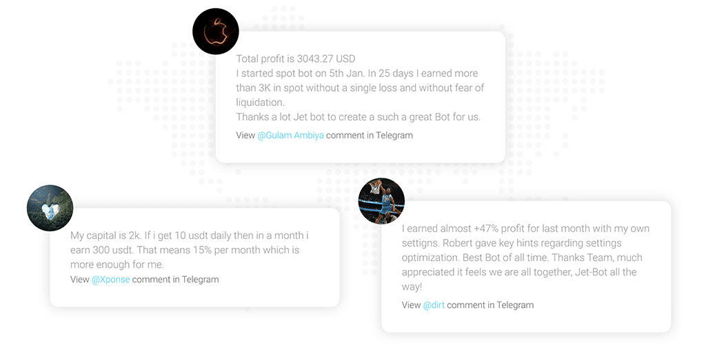 Crypto Copy Trading Platform Jet-Bot: Earn +30-40% Monthly by Copying Successful Traders with a Trading Bot for Binance