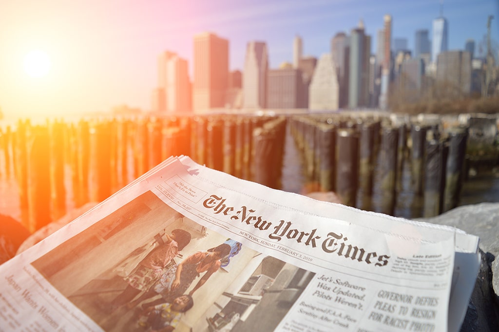 New York Times Sells Digital Article NFT Raising Half a Million Dollars