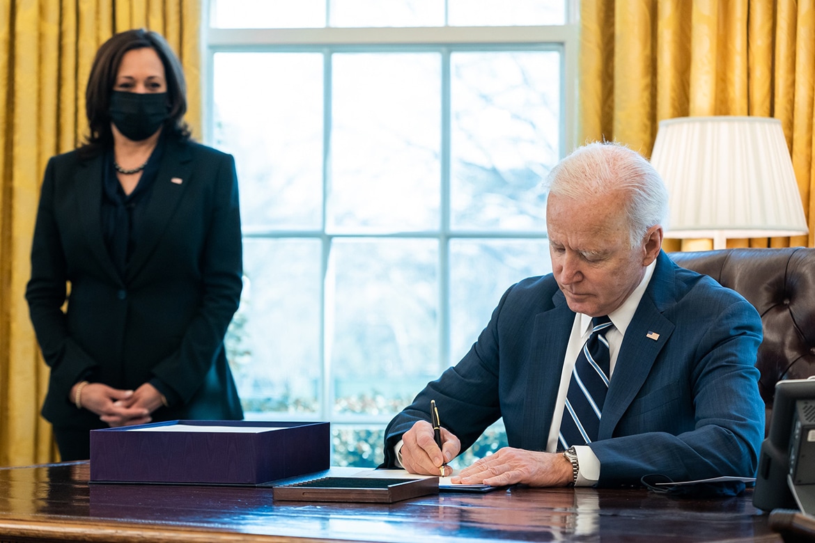 President Joe Biden Signs $1.9T Stimulus Pushing S&P 500 to Record Highs, Jobless Claims Drop