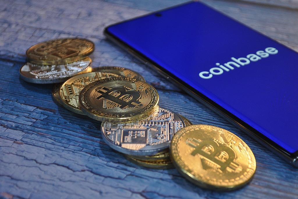 Coinbase Stock Rises as Bitcoin Rallies to Hit $50,000