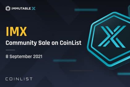 Immutable X to Conduct IMX Token Sale on CoinList Starting September 8