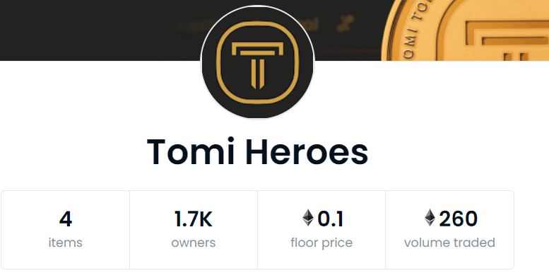 Participate in Tomi's Presale Rounds through Tomi Heroes NFTs, Over 260 ETH Worth of TOMI to Be Burned