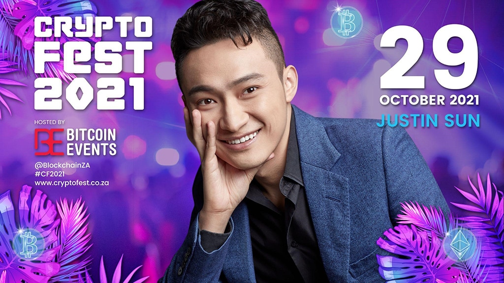 Bitcoin Events Confirms Crypto Whiz Kid Justin Sun as Keynote Speaker at Crypto Fest 2021